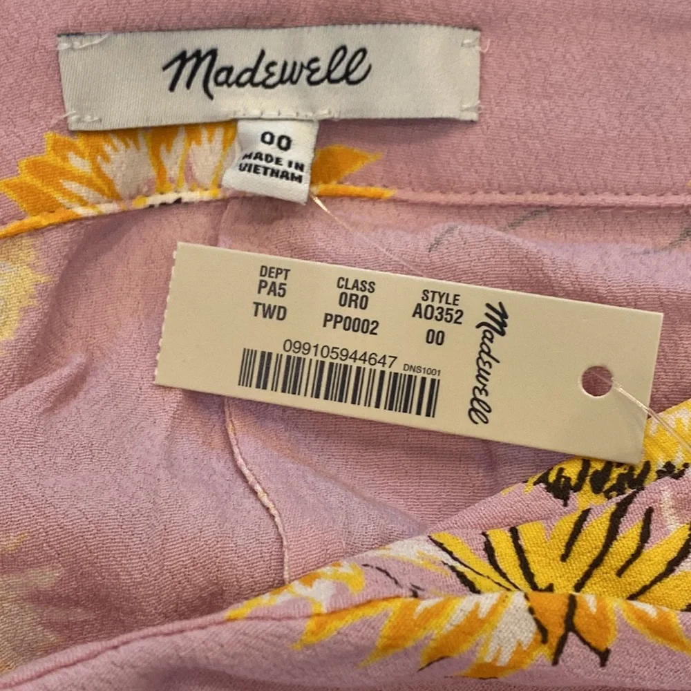 NWT Madewell Wisteria Dove Dutch Dandelions‎ Wrap Skirt